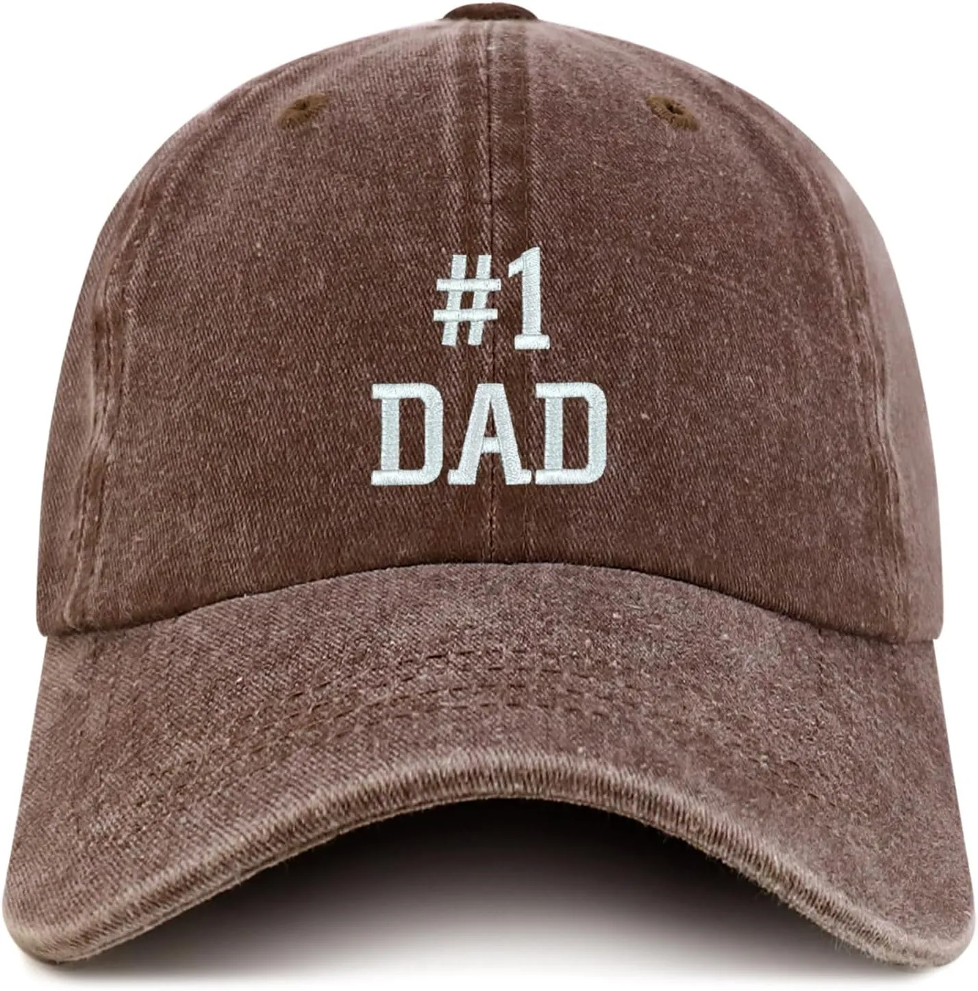 Trendy Apparel Shop Number 1 Dad Embroidered Pigment Dyed Low Profile Cotton Cap