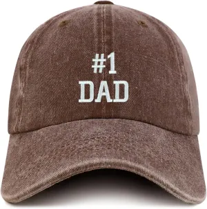 Trendy Apparel Shop Number 1 Dad Embroidered Pigment Dyed Low Profile Cotton Cap