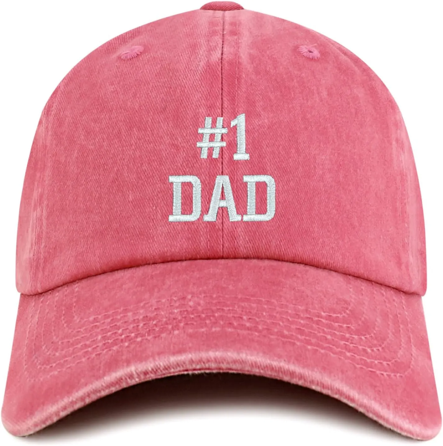 Trendy Apparel Shop Number 1 Dad Embroidered Pigment Dyed Low Profile Cotton Cap