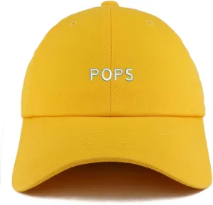Trendy Apparel Shop Pops Embroidered Solid Adjustable Unstructured Dad Hat