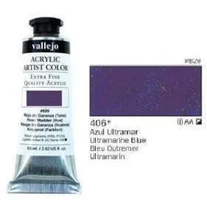 Vallejo pintura acrilica 60ml 406 azul ultra mar