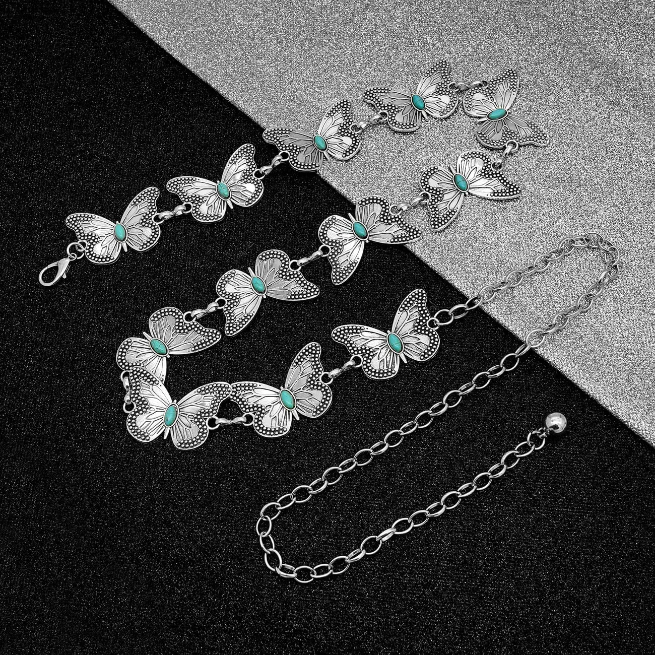 Waist Chain Belts Women Girls Metal Belly Link Adjustable Waist Belt for Jeans and Dress