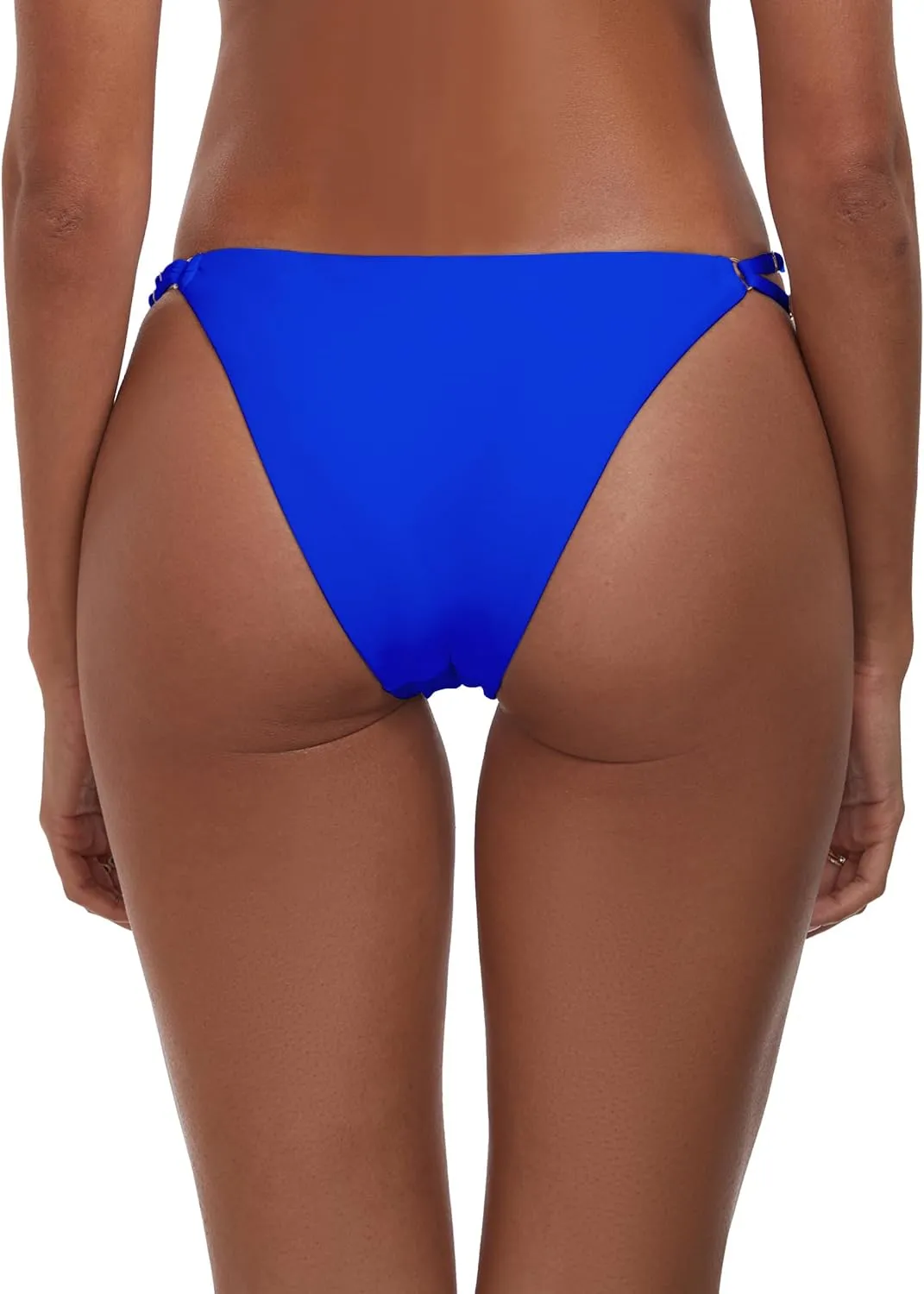 Women's Low Waisted Bikini Bottoms Double Straps Cut-Out Swimsuit Bottoms Cheeky Bathing Suit Bottoms